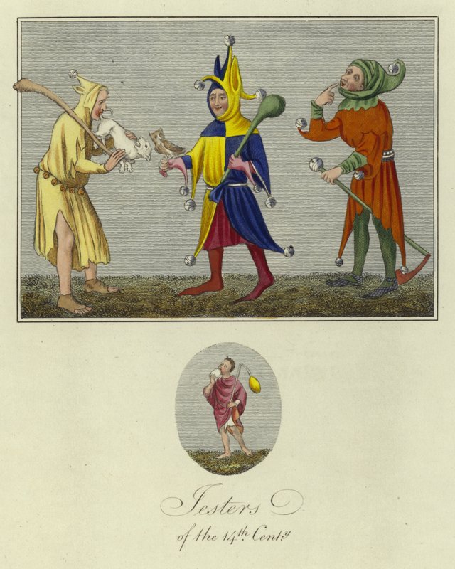 Jesters of the 14th Century by English School