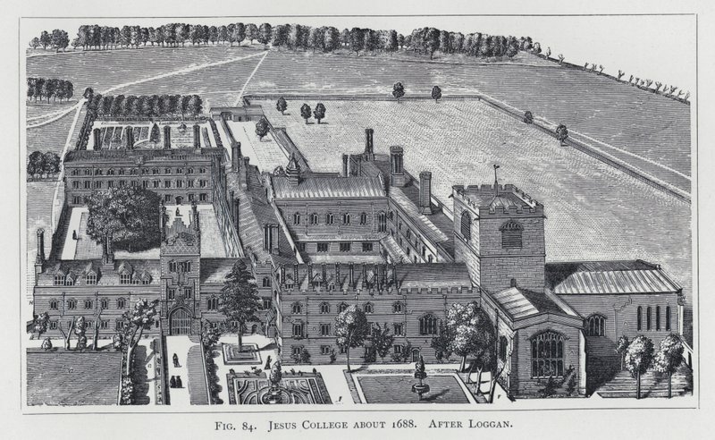 Jesus College about 1688, after Loggan by English School