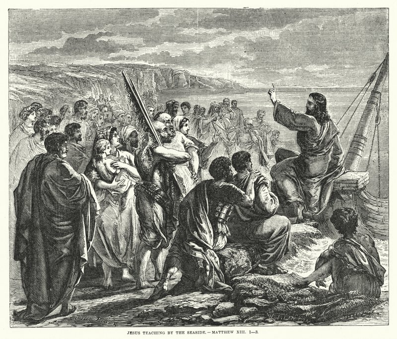 Jesus teaching by the Seaside, Matthew XIII by English School