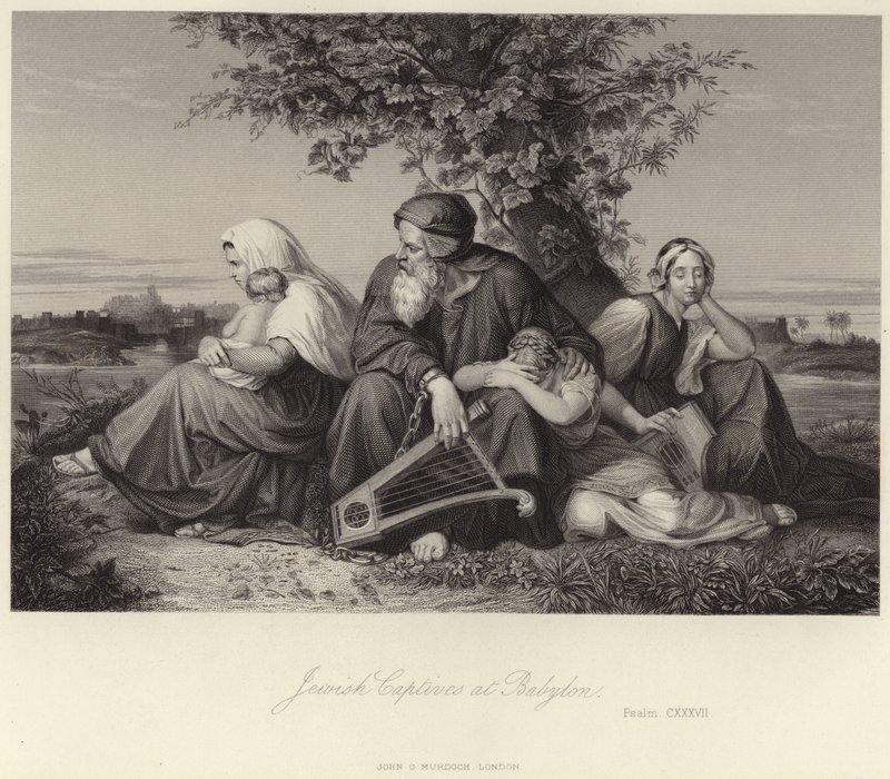 Jewish Captives at Babylon by English School