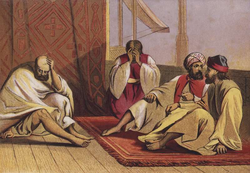Job and his Three Friends by English School