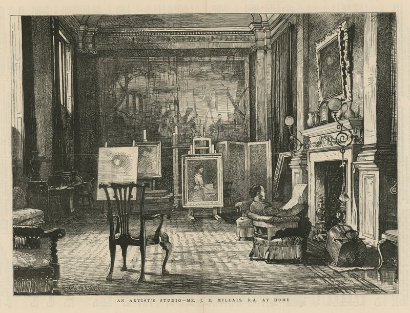 John Everett Millais at Home by English School