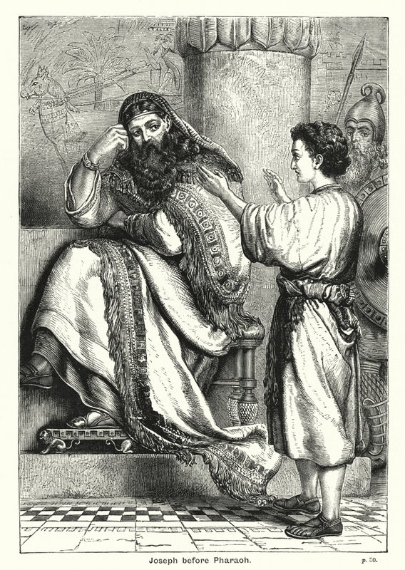 Joseph before Pharaoh by English School