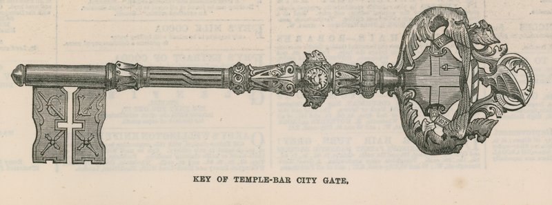Key of Temple Bar City Gate by English School