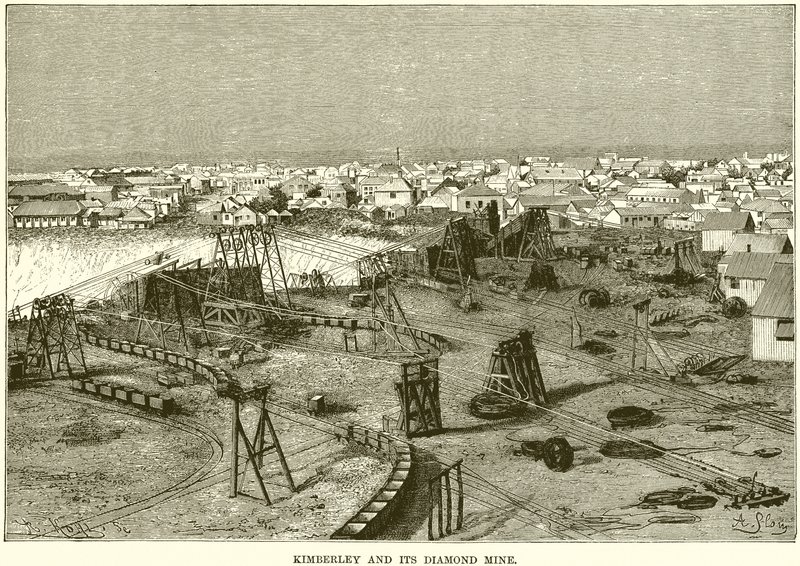 Kimberley and its Diamond Mine by English School