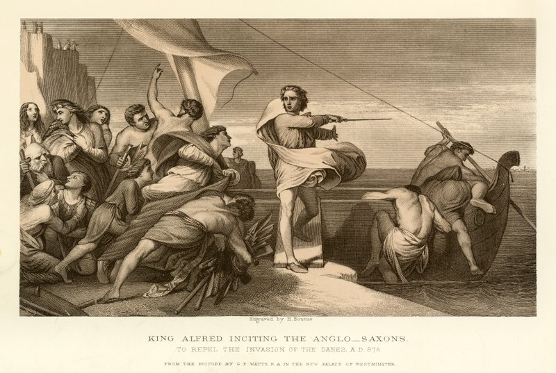 King Alfred Inciting the Anglo Saxons by English School