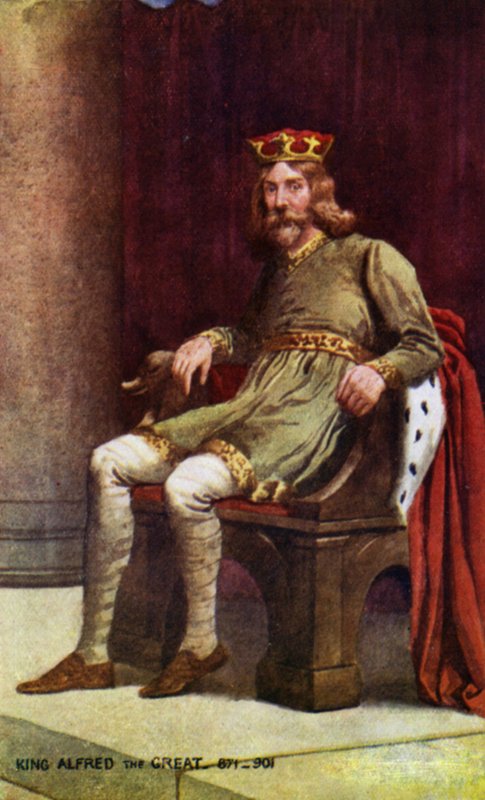 King Alfred the Great by English School