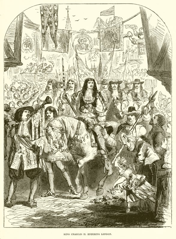 King Charles II Entering London by English School