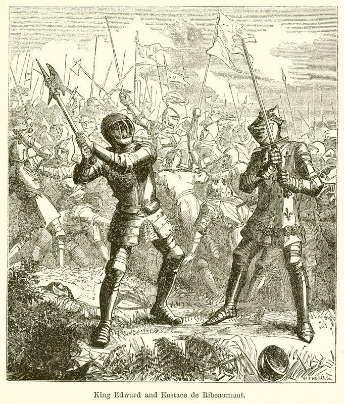 King Edward and Eustace de Ribeaumont by English School
