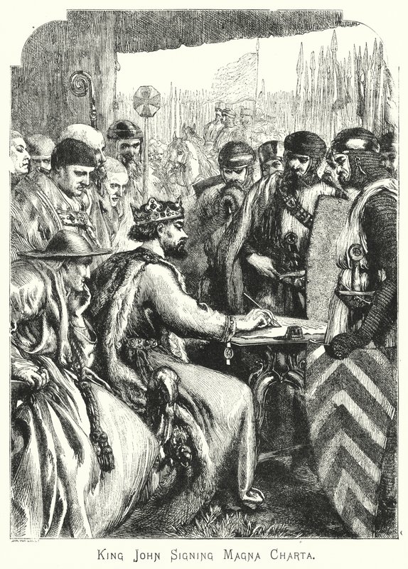 King John Signing Magna Charta by English School