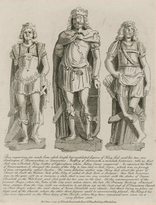 King Lud and His Two Sons by English School