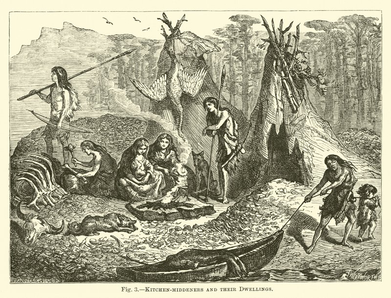 Kitchen-middeners and their Dwellings by English School