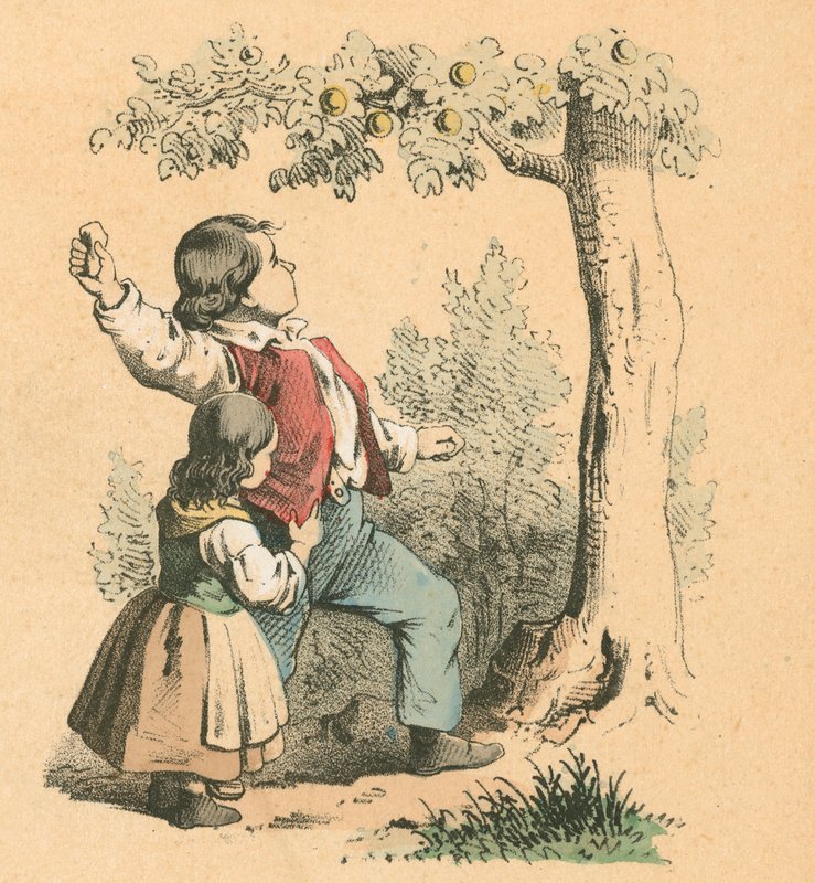 Knocking Down Fruit by English School