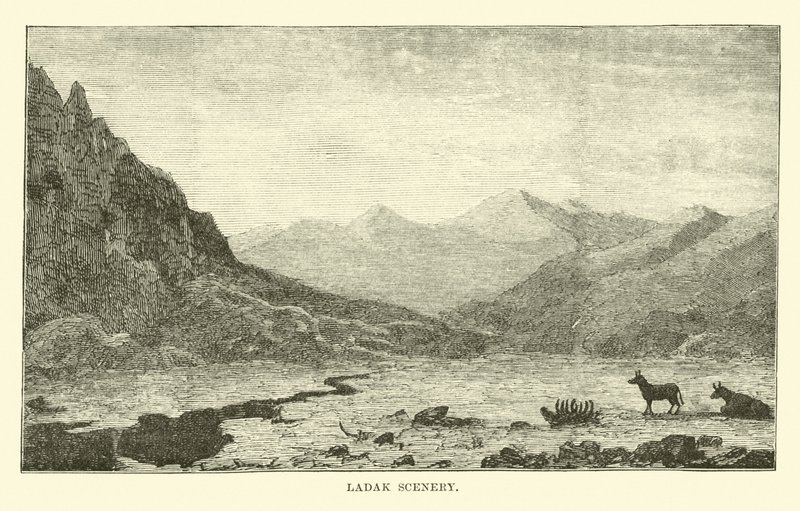 Ladak Scenery by English School