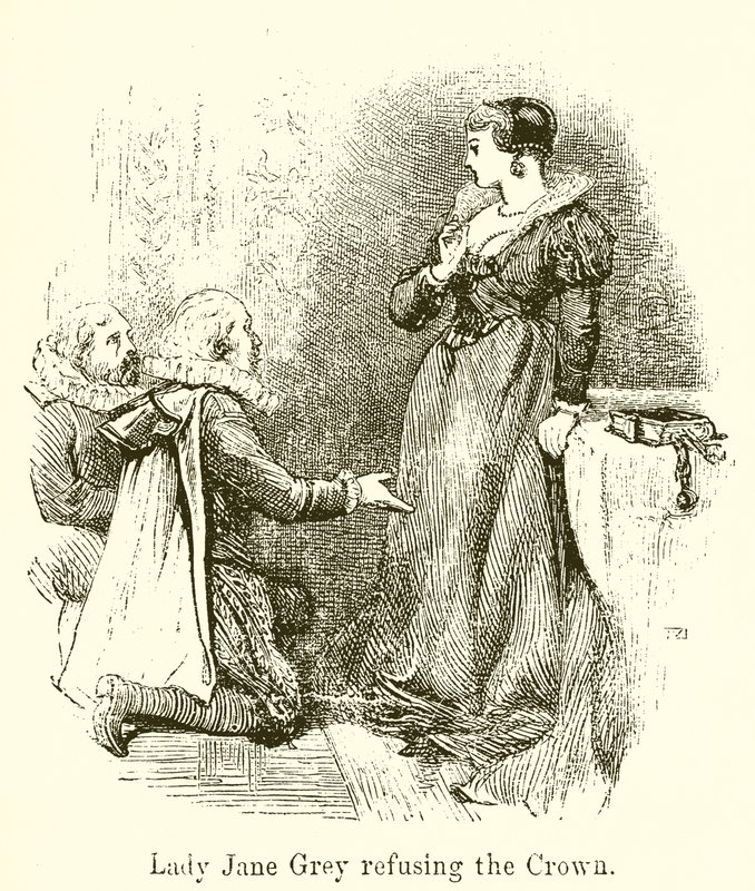 Lady Jane Grey Refusing the Crown by English School