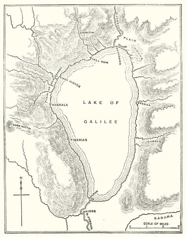 Lake of Galilee (engraving) by English School