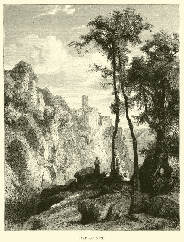 Lake of Nemi by English School