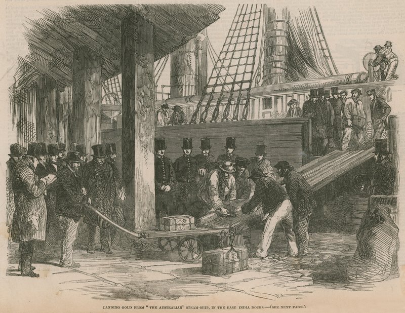 Landing Gold from the Australian Steamship by English School