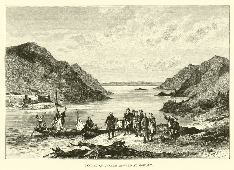 Landing of Charles Edward at Moidart by English School