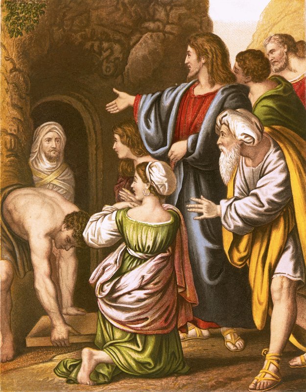 Lazarus Raised from the Dead by English School