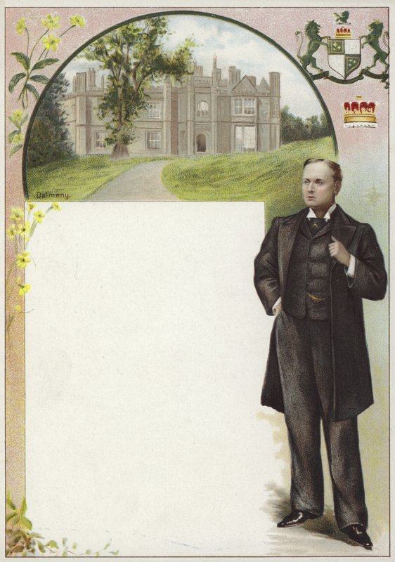 Liebig card featuring Lord Rosebery by English School