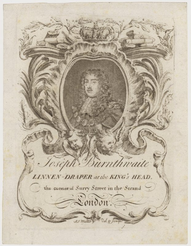 Linen Draper, John Burnthwaite, Trade Card by English School