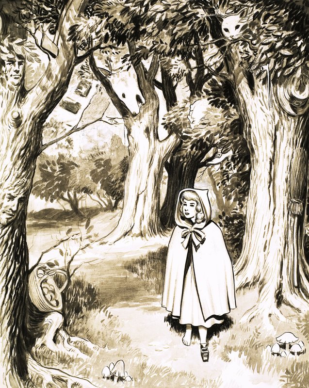 Little Red Riding Hood puzzle page by English School