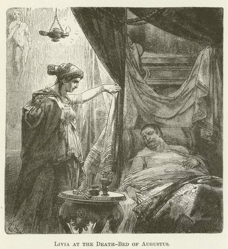 Livia at the Death-Bed of Augustus by English School