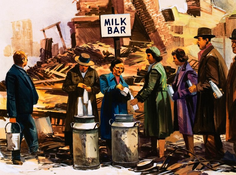 London during the Blitz by English School