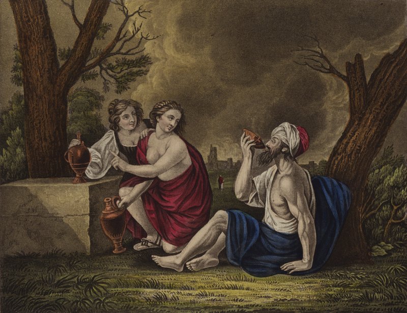 Lot and His Daughters by English School