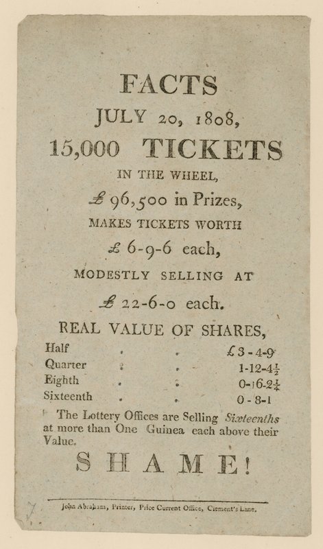 Lottery Advertisements by English School