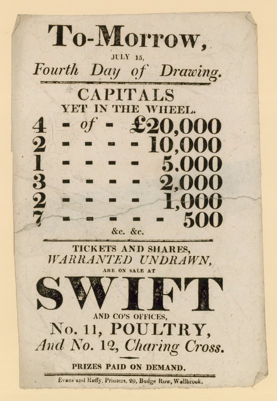 Lottery Advertisements by English School