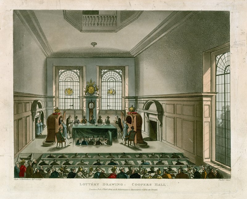 Lottery Drawing at Coopers Hall by English School