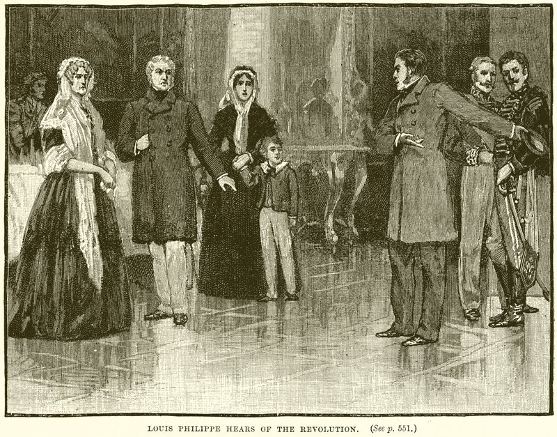 Louis Philippe Hears of the Revolution by English School