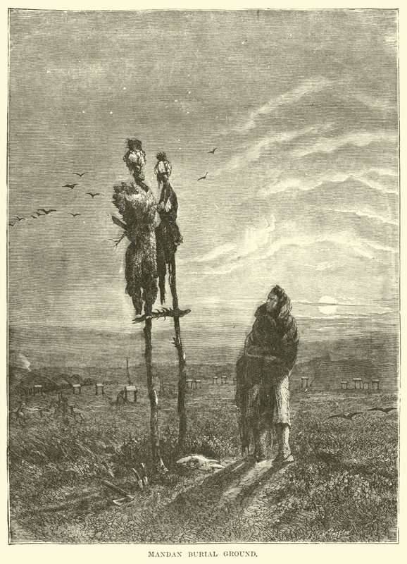 Mandan Burial Ground by English School