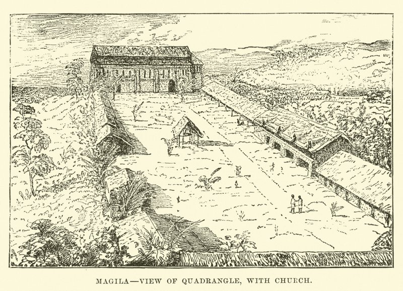 Mangila, View of Quadrangle, with Church by English School