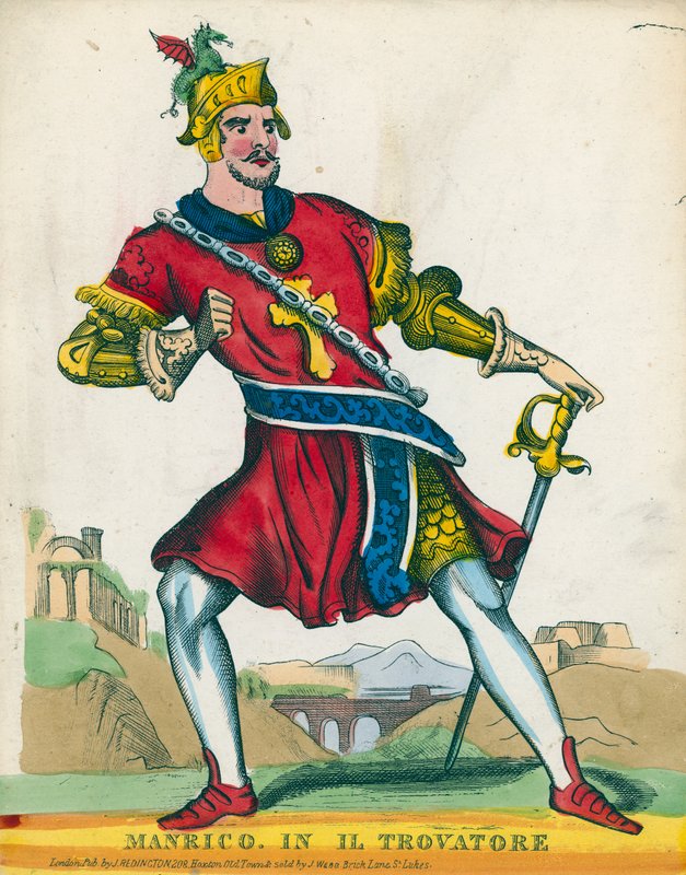 Manrico in Il Trovatore by English School