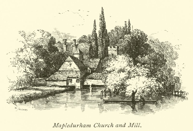 Mapledurham Church and Mill by English School