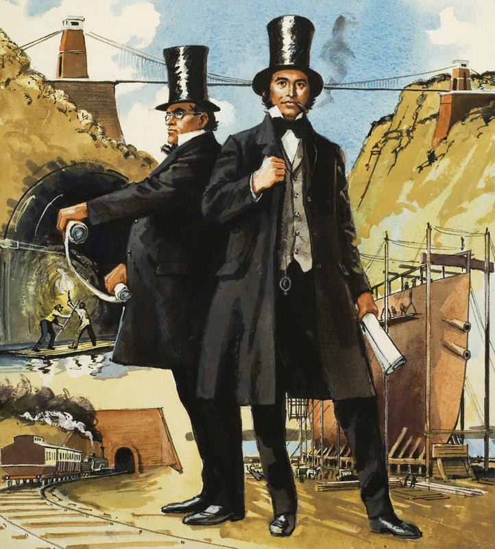 Marc and Isambard Brunel by English School