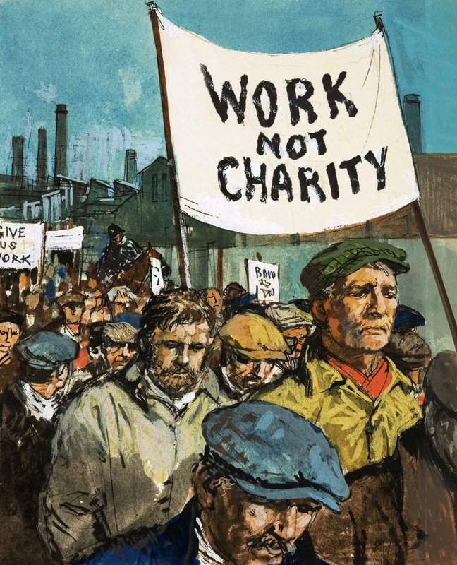 Marchers During the Depression by English School
