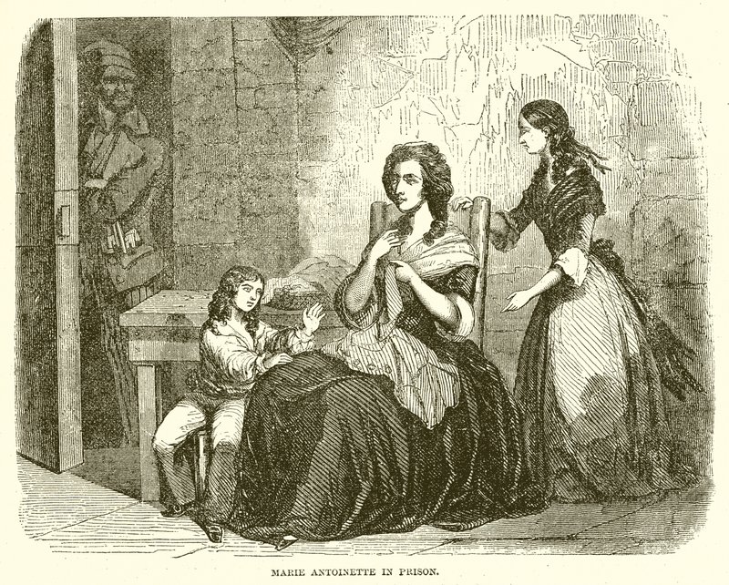 Marie Antoinette in Prison by English School