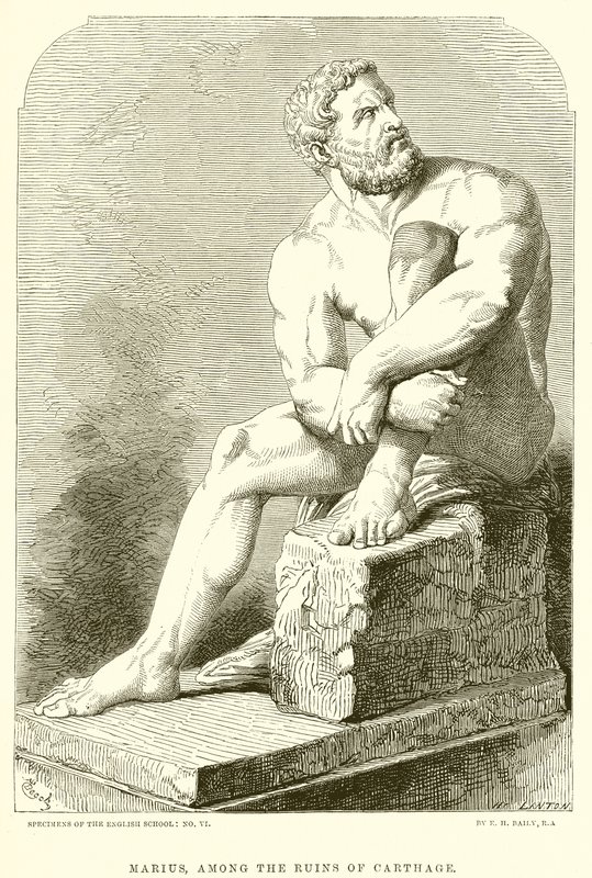 Marius, among the Ruins of Carthage by English School