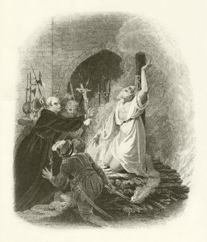 Martyrdom of Cranmer by English School