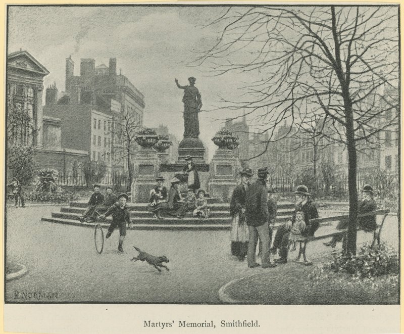 Martyrs Memorial in Smithfield by English School