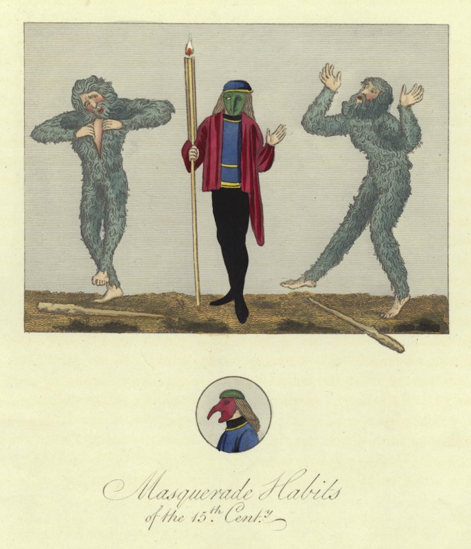 Masquerade habits of the 15th Century by English School
