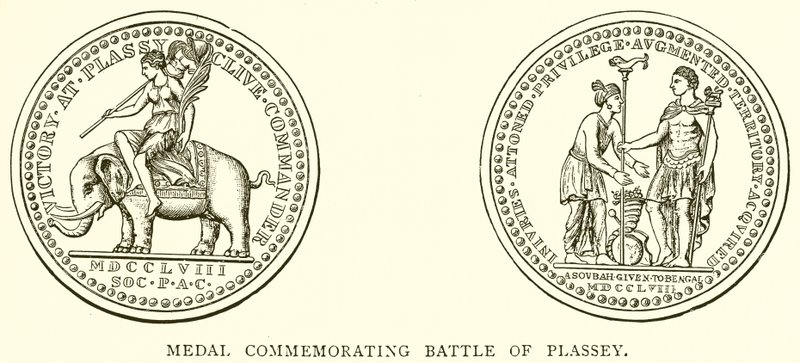 Medal Commemorating Battle of Plassey by English School
