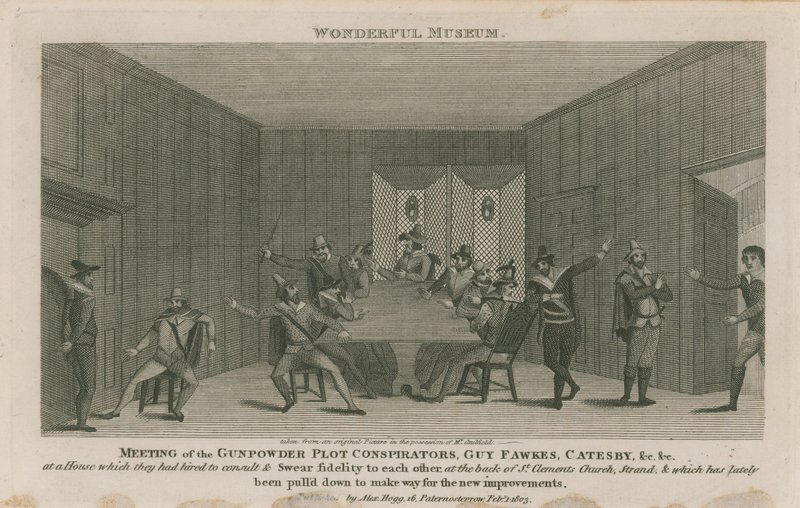 Meeting of the Gunpowder Plot Conspirators by English School
