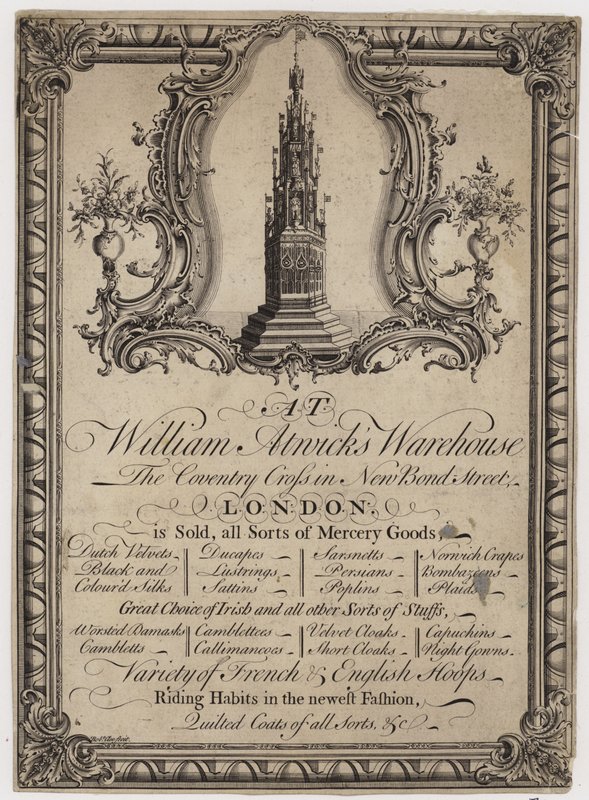 Mercer, William Atwick, Trade Card by English School
