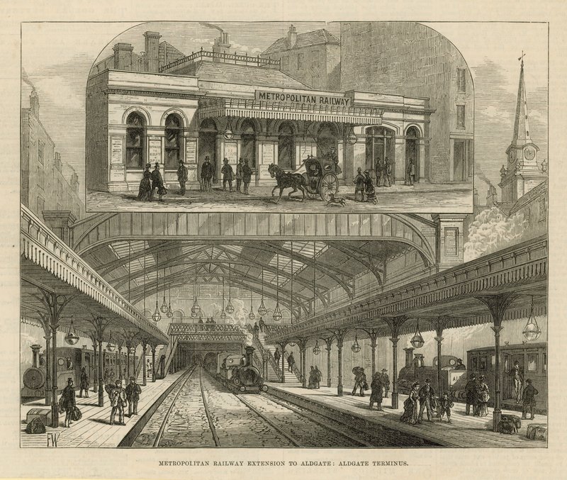 Metropolitan Railway Extension to Aldgate by English School