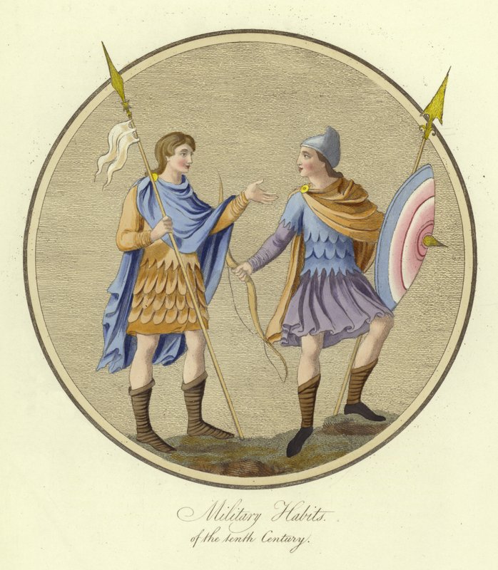 Military Habits of the 9th Century by English School